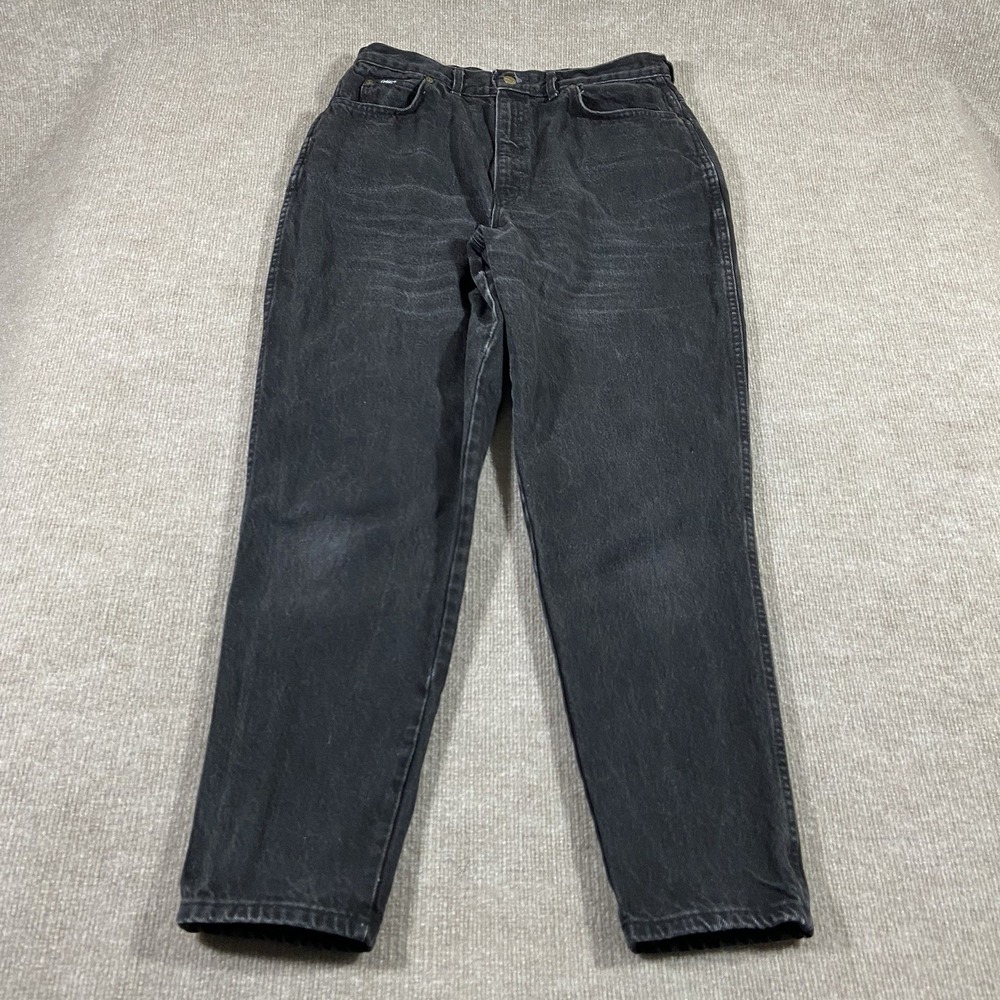 Vintage Chic Jeans Womens 30x30 High Rise Straight Washed Black Denim Cotton 90s